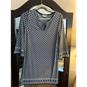 MAX STUDIO Navy Blue Shift Dress Medium